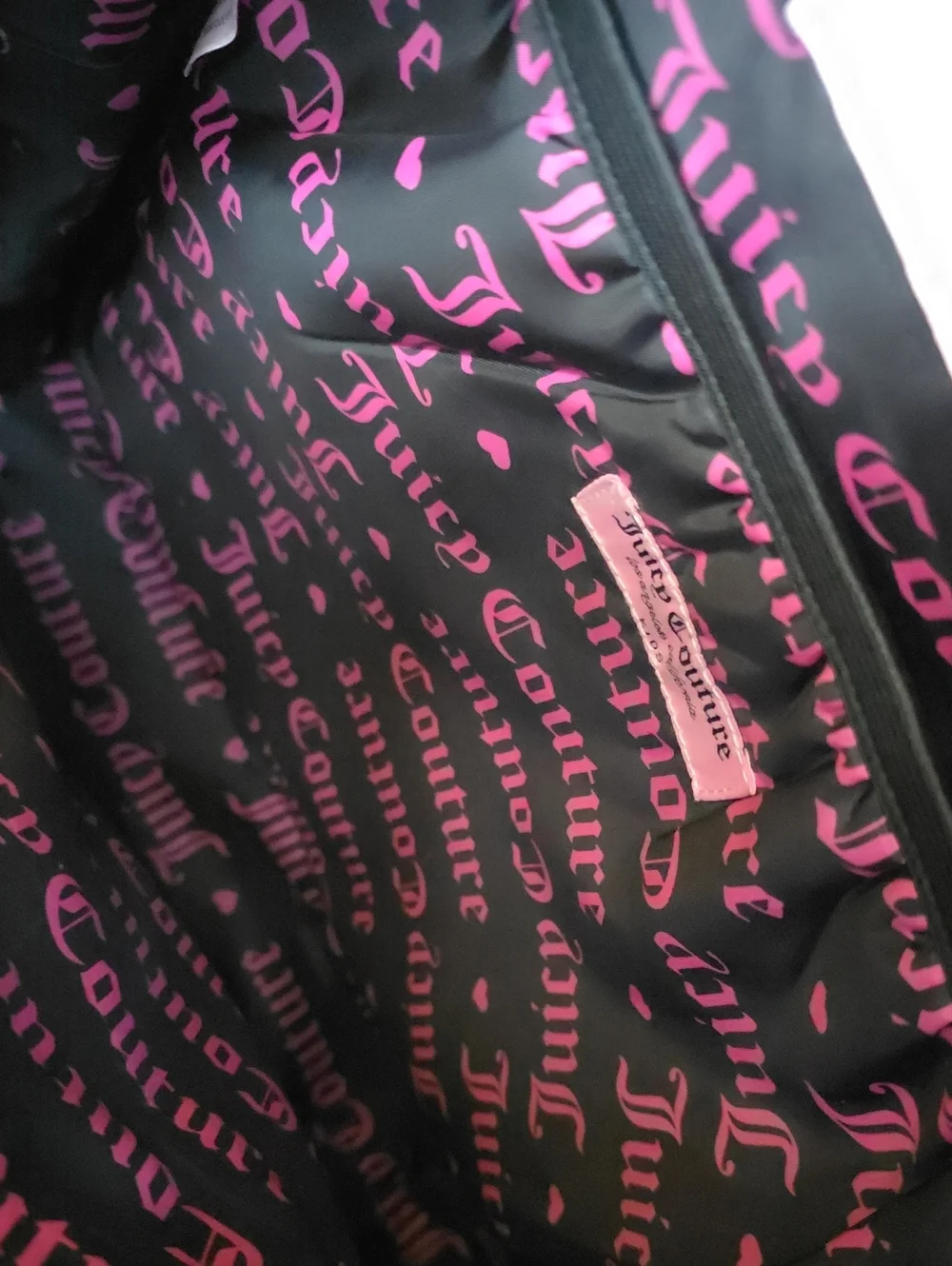 JUICY COUTURE Large Leopard Print Quilted Backpack With Gold Sequin Logo